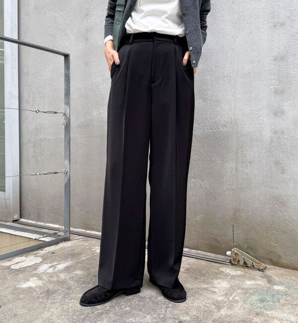 fredy emue「【人気商品の新型】とろみwarmタックスラックス」|スラックス|