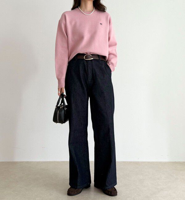 fredy emue「FR刺繍スウェットニットプルオーバー」|ニット・セーター|