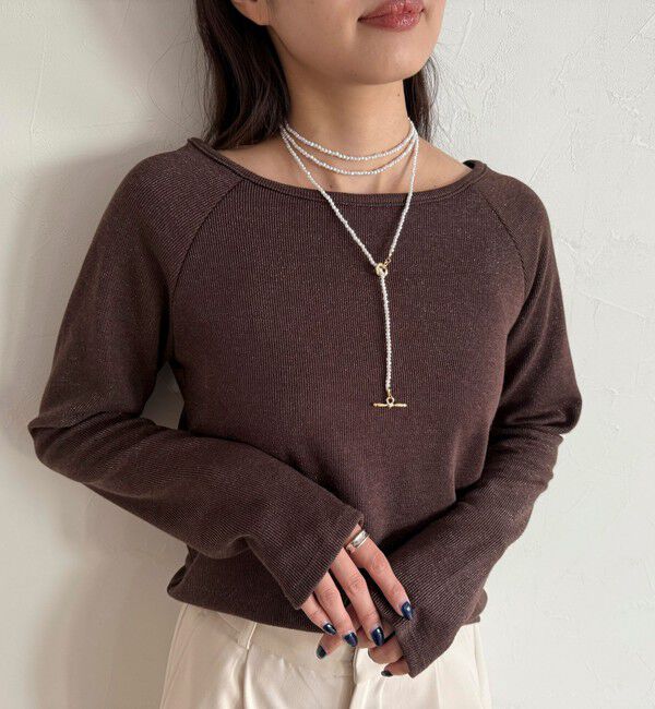 fredy emue「小粒ビーズマンテルロングネックレス」|ネックレス|