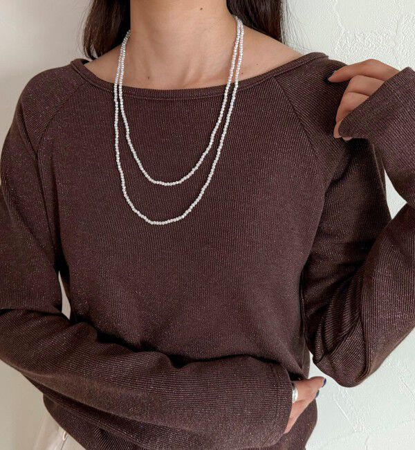 fredy emue「小粒ビーズマンテルロングネックレス」|ネックレス|