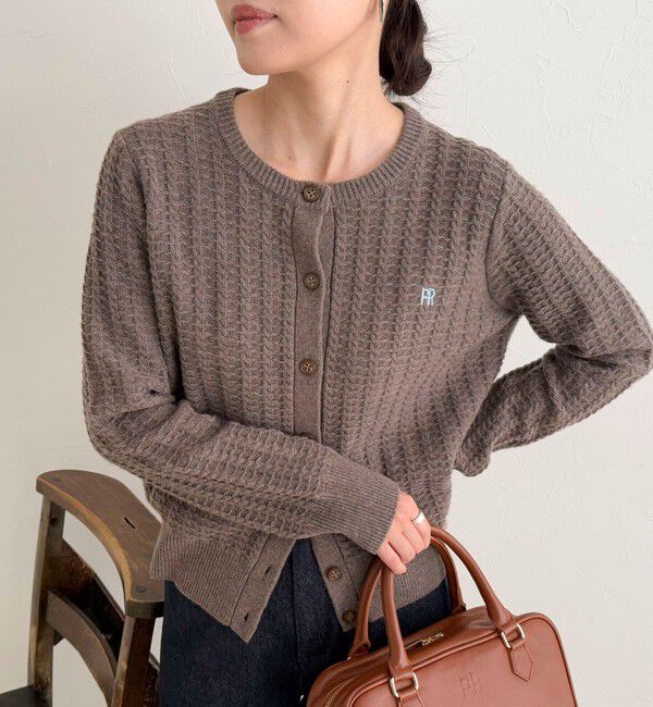 fredy emue「FR刺繍ケーブル柄ニットカーディガン」|ニット・セーター|