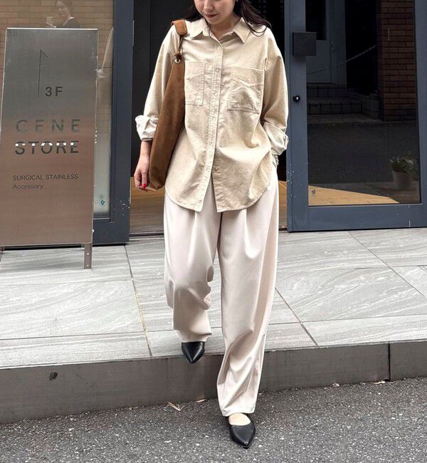 fredy emue「コクーンギャザーパンツ」|チノ|アイボリー