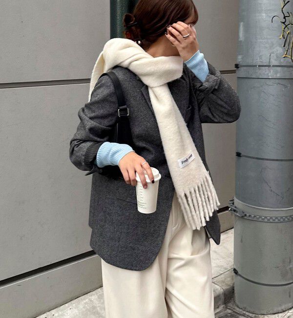 fredy emue「《セットアップ対応》ツィードオーバージャケット」|テーラードジャケット|