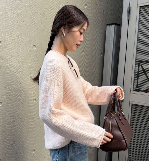 fredy emue「ミドル丈片畦ニットプルオーバー」|ニット・セーター|