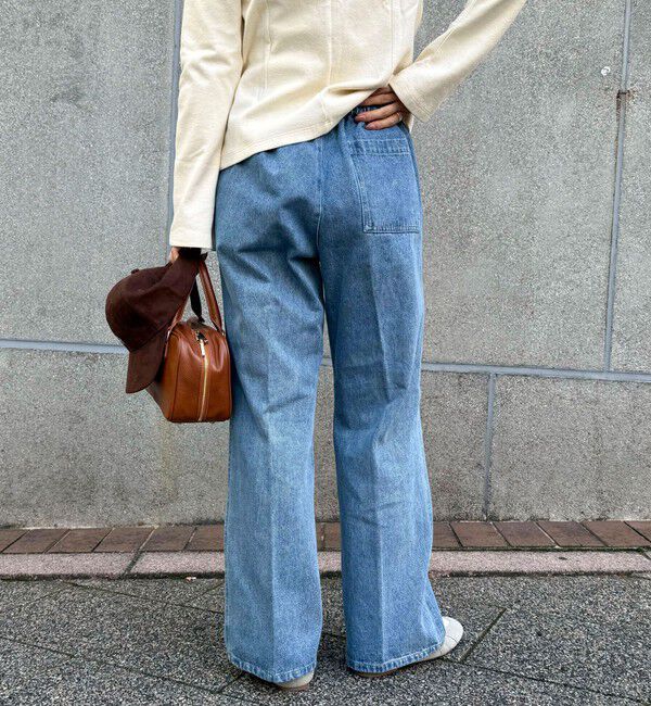 fredy emue「フレアーデニムイージーパンツ」|デニム|