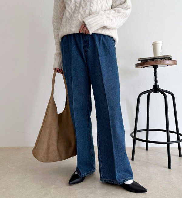 fredy emue「フレアーデニムイージーパンツ」|デニム|