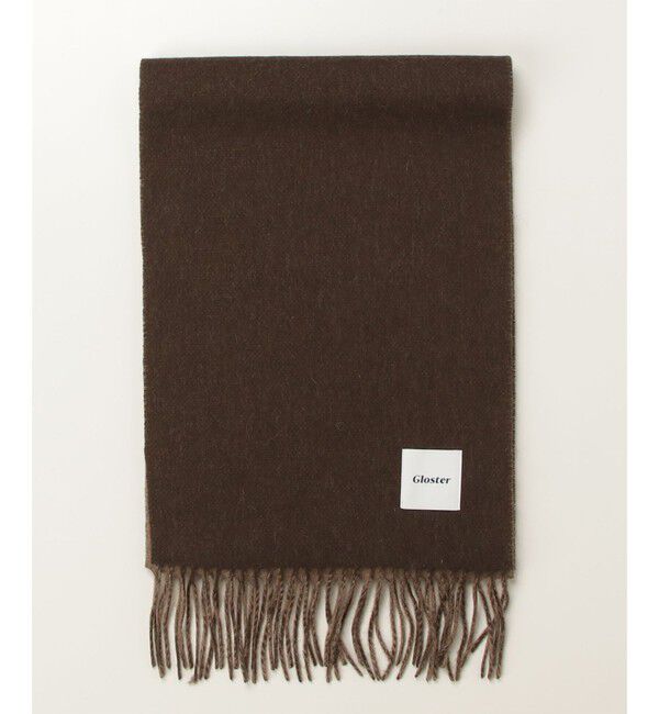 GLOSTER「【カシミヤブレンド】ウールリバーシブルソリッドマフラー」|マフラー|