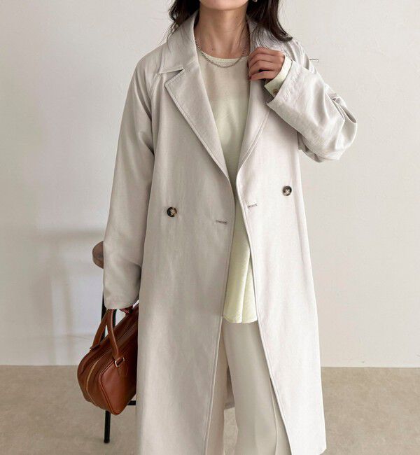 fredy emue「スウェードライクピーチコート」|トレンチコート|