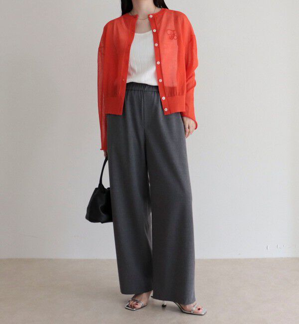 fredy emue「刺繍入りシアーニットカーディガン」|カーディガン|