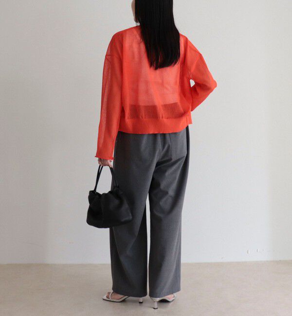 fredy emue「刺繍入りシアーニットカーディガン」|カーディガン|