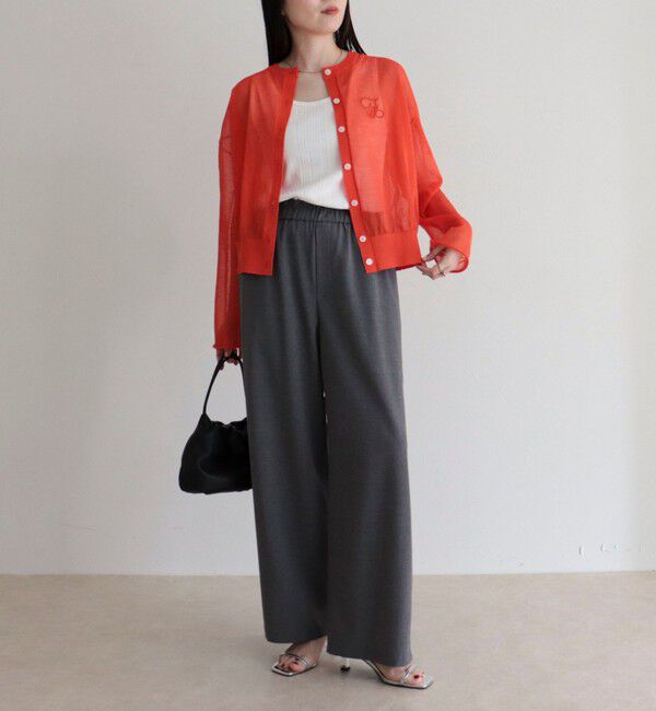 fredy emue「刺繍入りシアーニットカーディガン」|カーディガン|