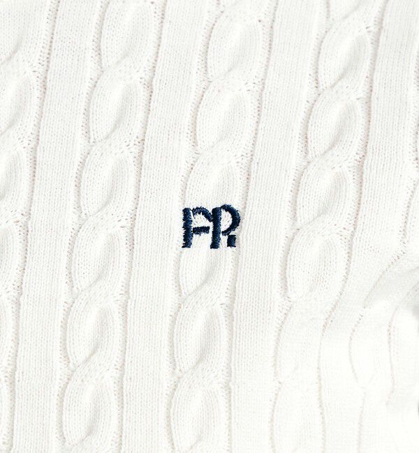 fredy emue「【WEB限定/大人気シリーズ】FR刺しゅうケーブル柄半袖プルオーバーニット」|ニット・セーター|