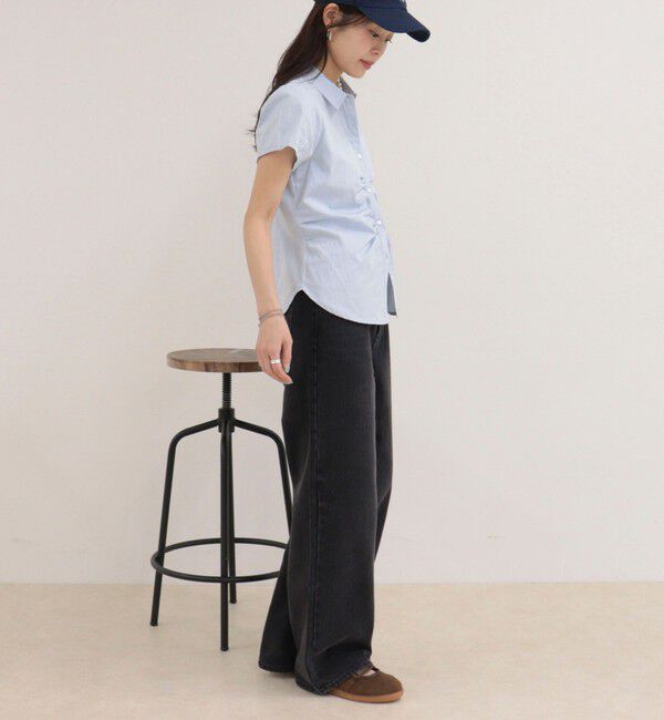 fredy emue「フロントギャザーちび袖ブラウス」|シャツ・ブラウス|