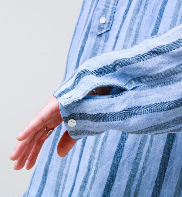 GLOSTER「【リネン100％】バンドカラーシャツ」|シャツ・ブラウス|