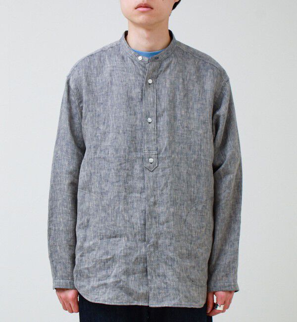 GLOSTER「【リネン100％】バンドカラーシャツ」|シャツ・ブラウス|