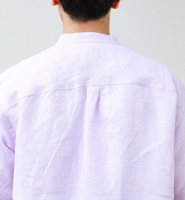 GLOSTER「【リネン100％】バンドカラーシャツ」|シャツ・ブラウス|