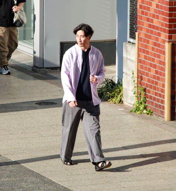 GLOSTER「【リネン100％】バンドカラーシャツ」|シャツ・ブラウス|