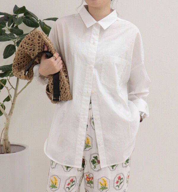 fredy emue「汗染み軽減加工COTTONオーバーシャツ」|シャツ・ブラウス|オフホワイト