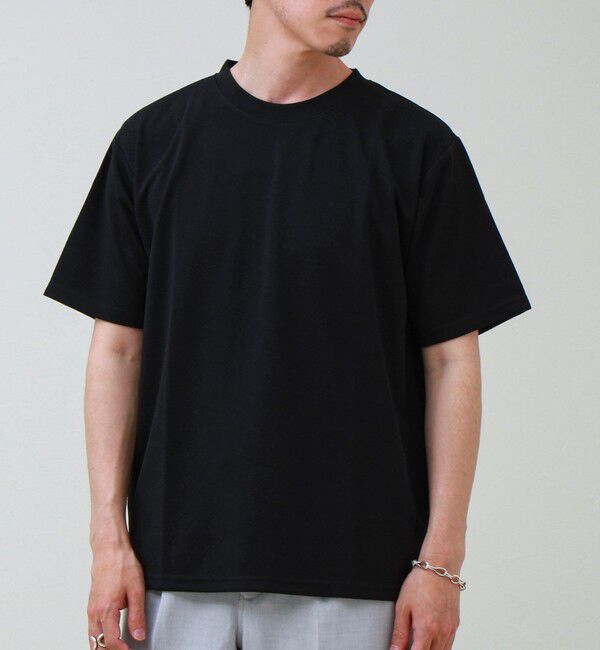 GLOSTER「【無地見えで差がつく】斜めフクレジャガードTシャツ」|Tシャツ・カットソー|