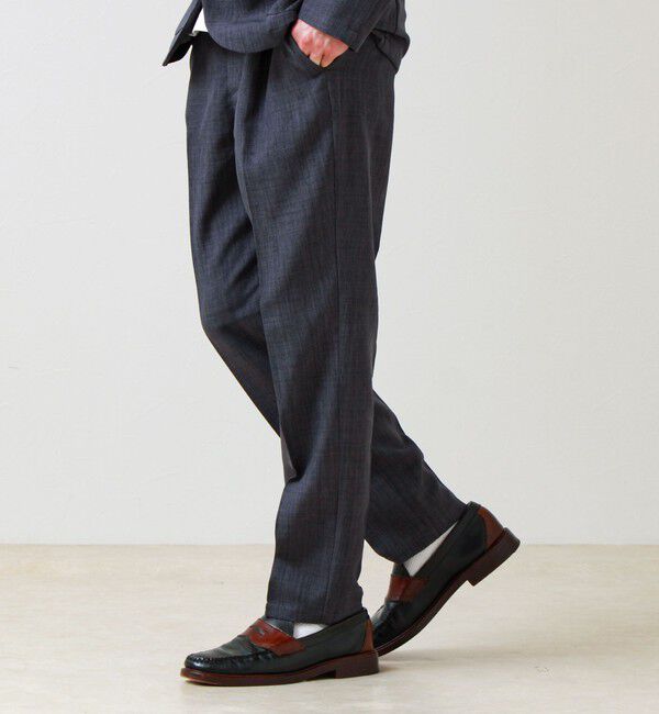 GLOSTER「【セットアップ対応】リネンライクキャンバスパンツ」|チノ|チャコールグレー