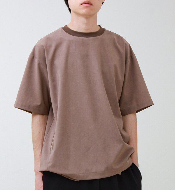 GLOSTER「【COOLMAX/セットアップ着用可能】ポリトロプルオーバーTシャツ」|Tシャツ・カットソー|ベージュ