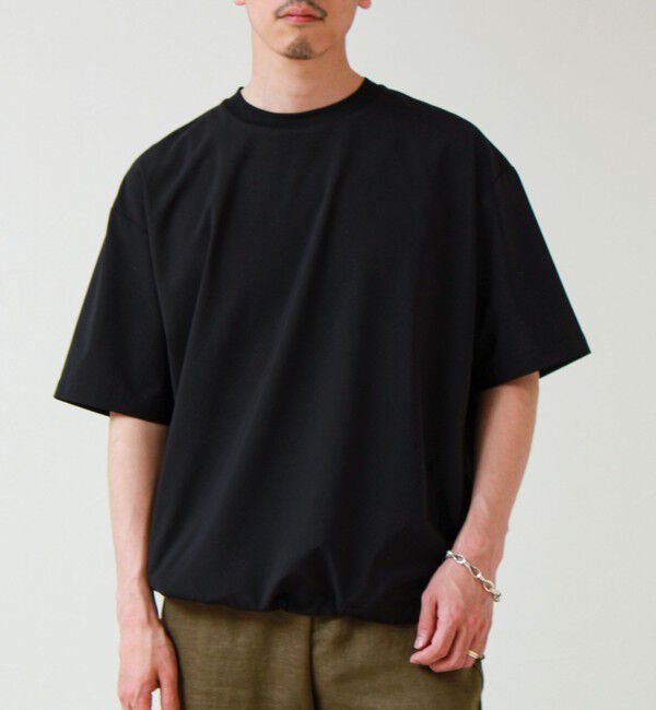 GLOSTER「【COOLMAX/セットアップ着用可能】ポリトロプルオーバーTシャツ」|Tシャツ・カットソー|ブラック