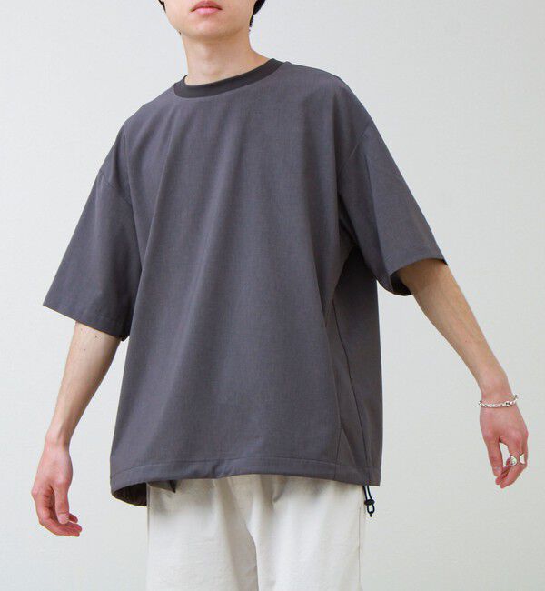 GLOSTER「【COOLMAX/セットアップ着用可能】ポリトロプルオーバーTシャツ」|Tシャツ・カットソー|ミディアムグレー