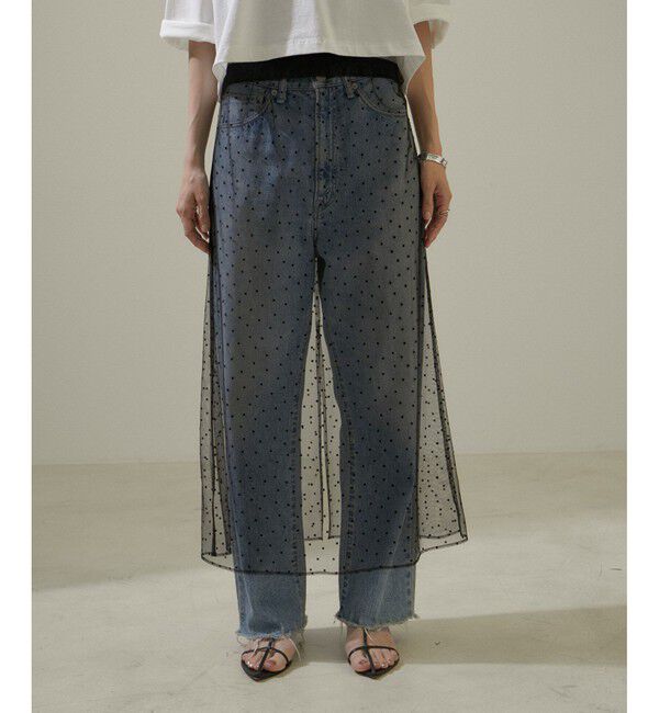 SALON adam et rope'「ドットチュールスカート」|スカート|