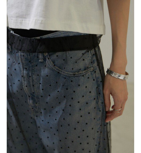 SALON adam et rope'「ドットチュールスカート」|スカート|