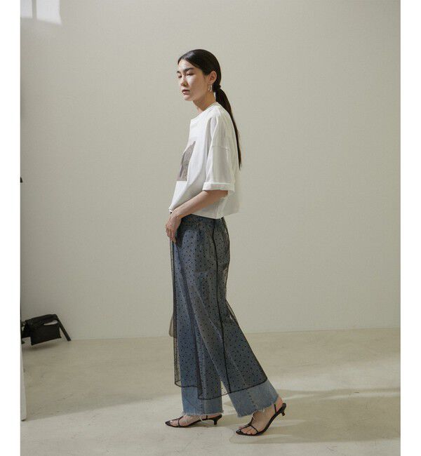 SALON adam et rope'「ドットチュールスカート」|スカート|