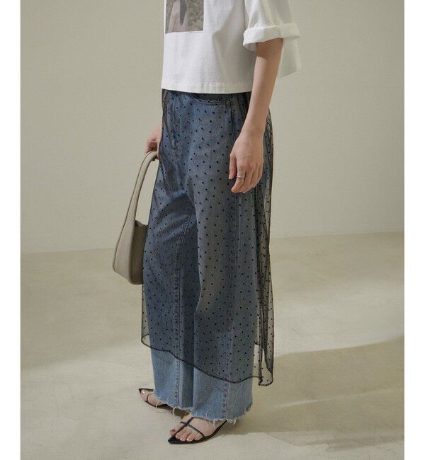 SALON adam et rope'「ドットチュールスカート」|スカート|