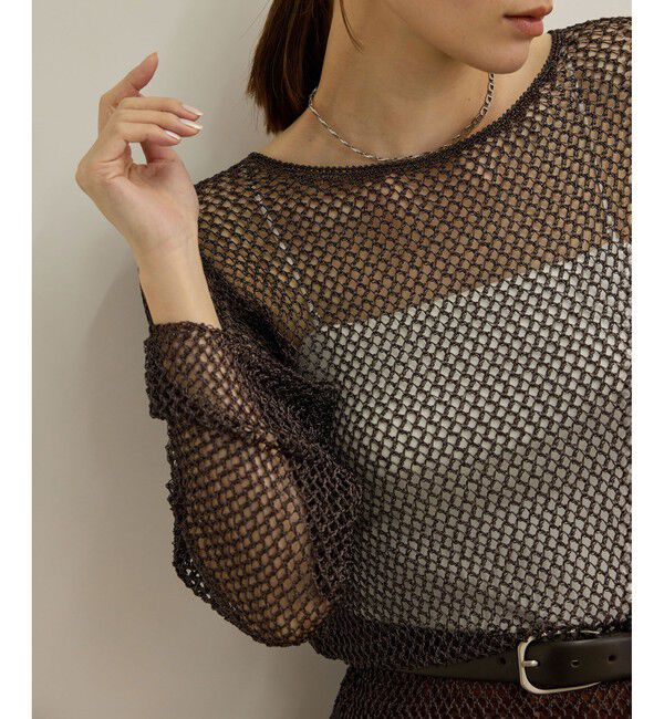 ROPE「ラメコードメッシュプルオーバー/洗える」|その他|