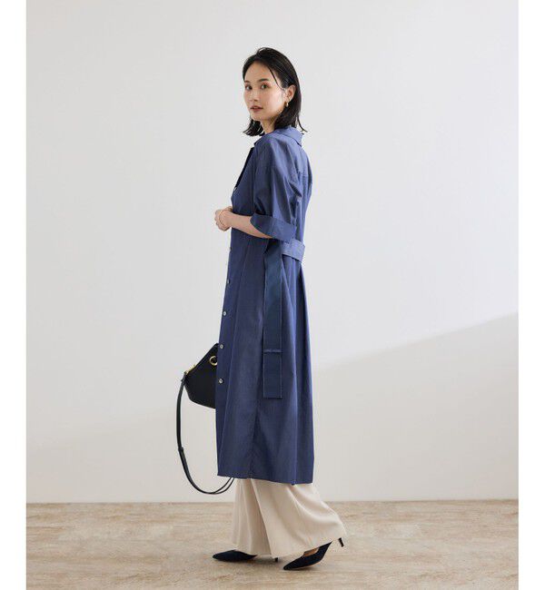 ROPE「【洗える】シャツワンピース（無地・ストライプ）」|ワンピース|