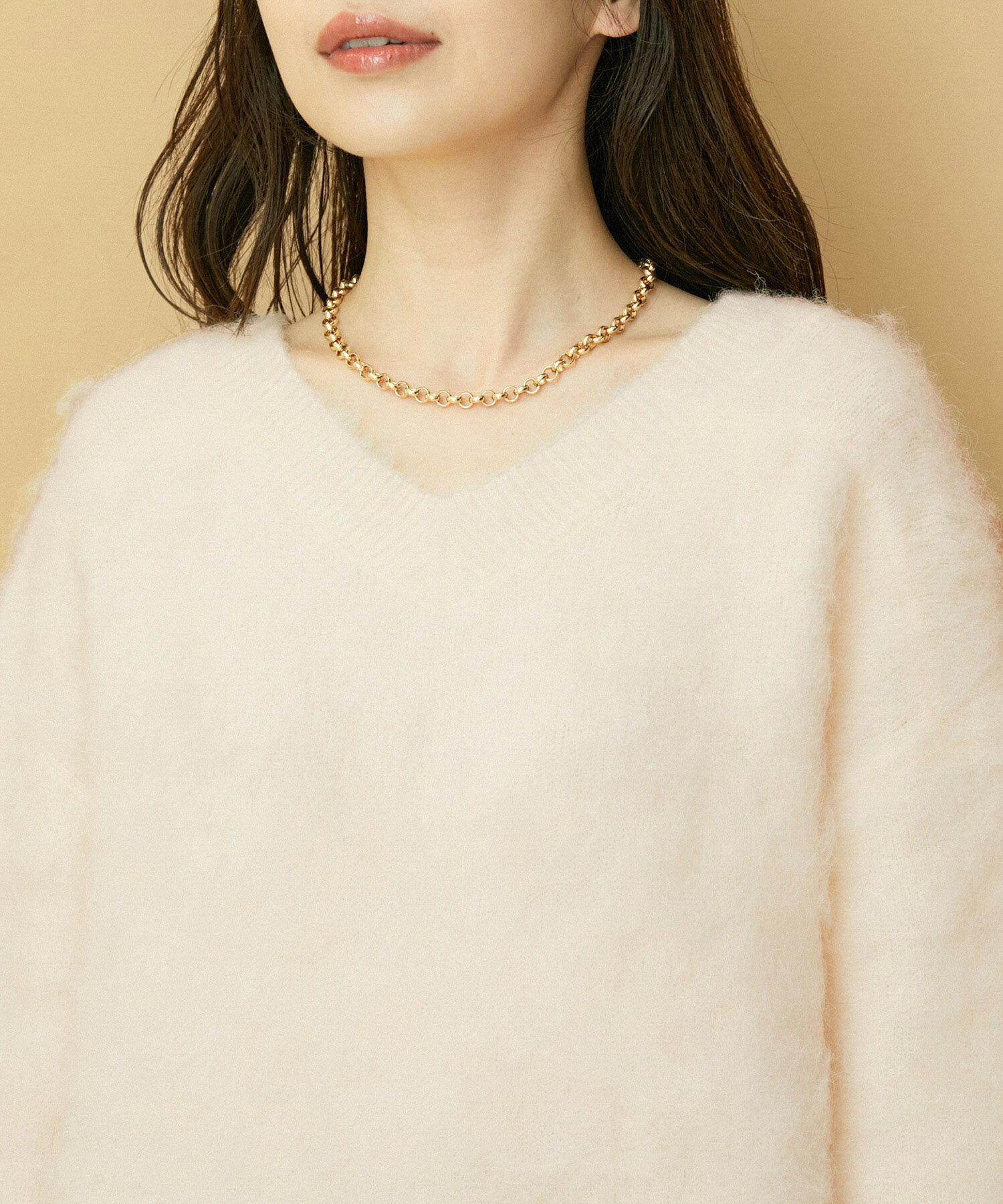 VIS「【前後2WAY】毛混トゥンカロンニット」|ニット・セーター|