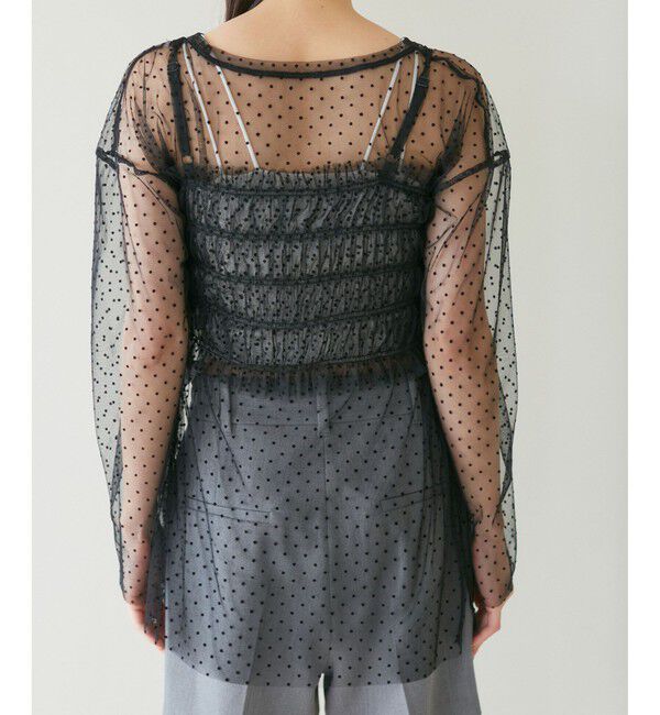 VIS「【SET】チュールレイヤードカットソー＆ビスチェキャミソール」|Tシャツ・カットソー|