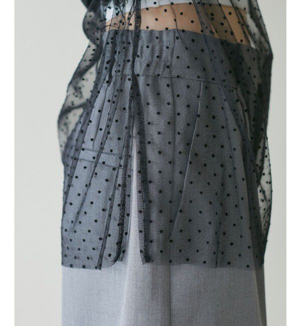 VIS「【SET】チュールレイヤードカットソー＆ビスチェキャミソール」|Tシャツ・カットソー|