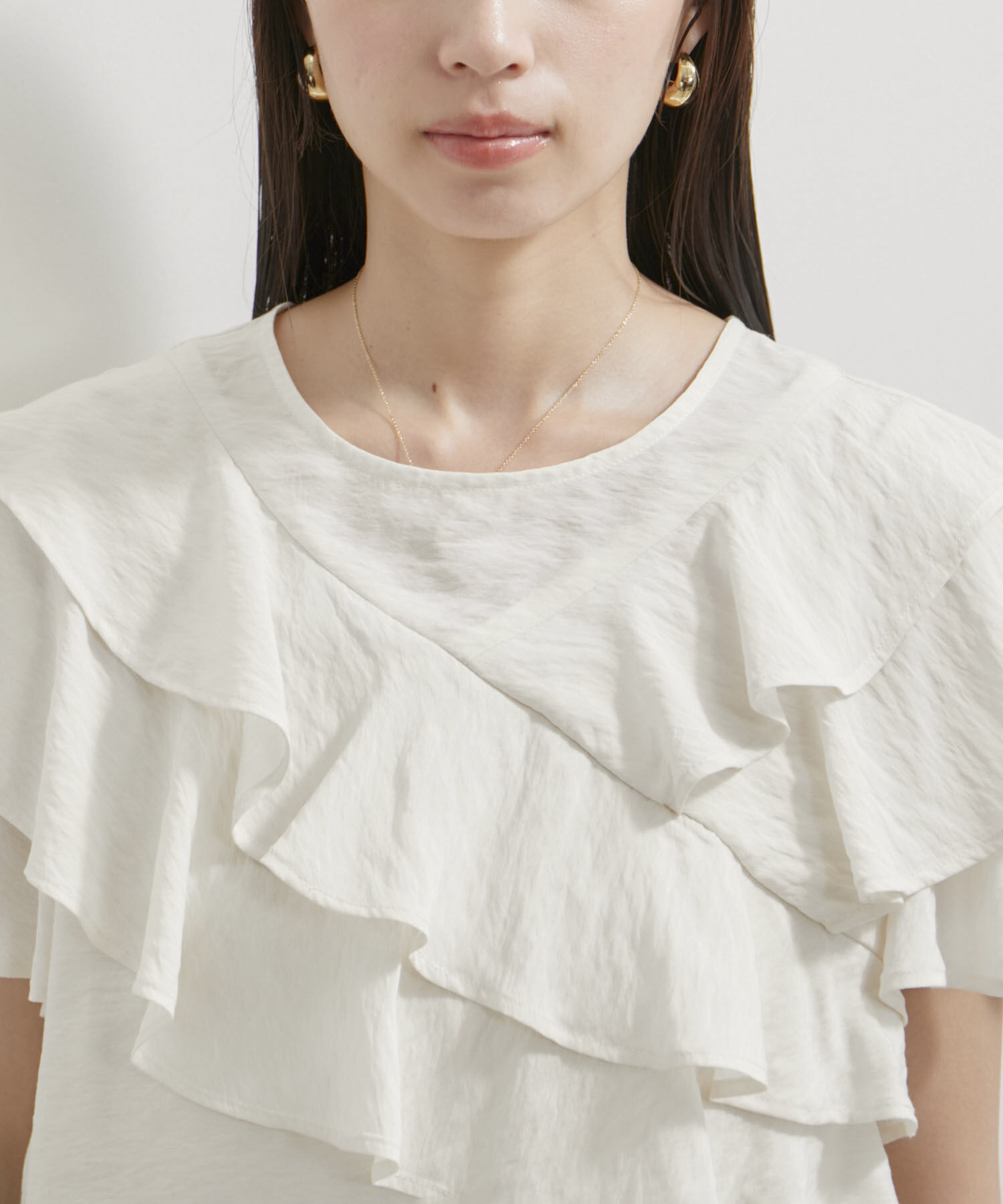 VIS「フリルティアードブラウス」|シャツ・ブラウス|