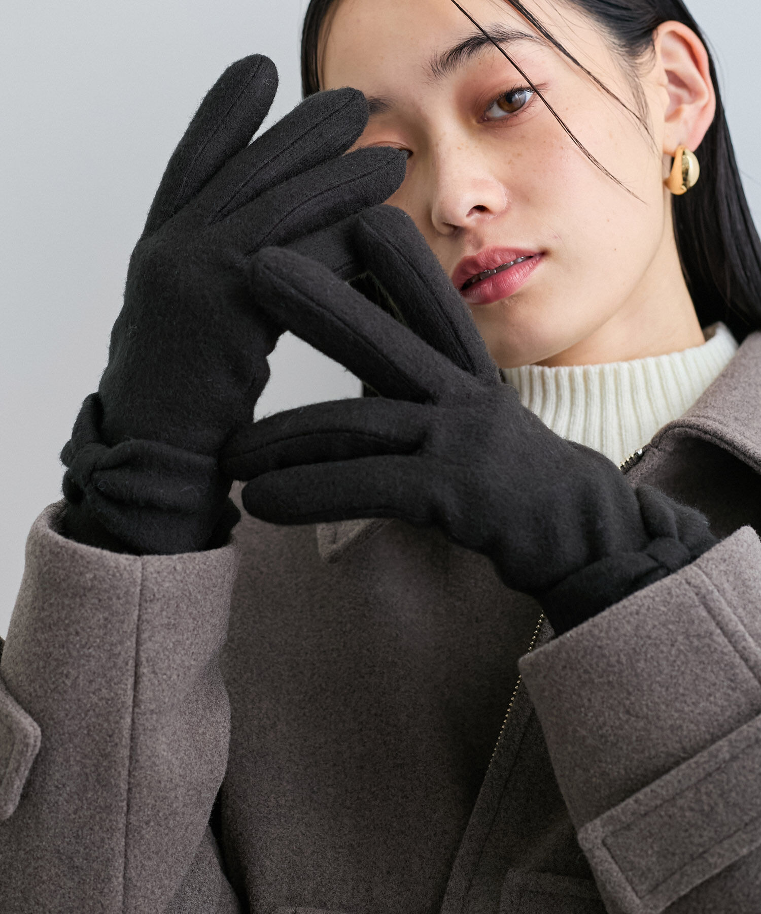 VIS「リボングローブ」|手袋|ブラック(01)