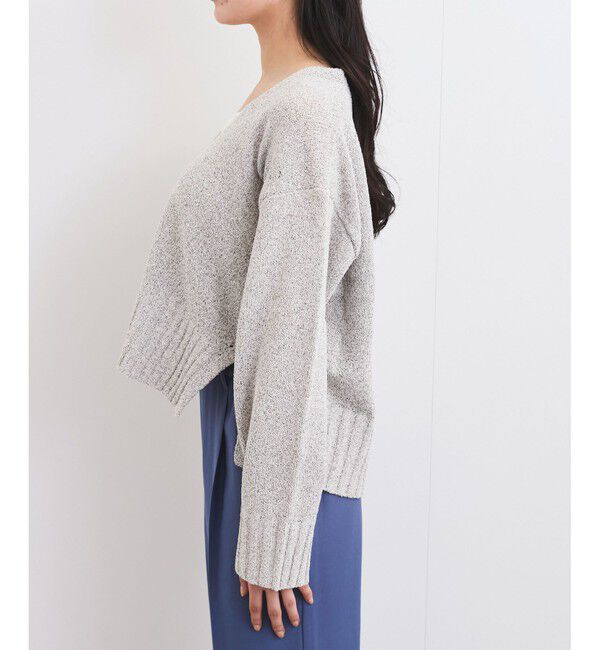 VIS「深Vネックミックスニットプルオーバー」|ニット・セーター|