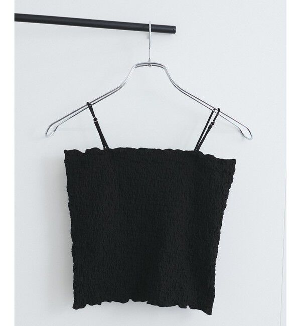 VIS「【洗える】シャーリングキャミソール」|キャミソール|