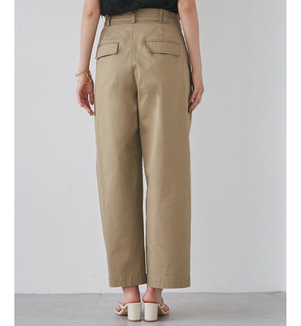 VIS「バレルシルエットコットンパンツ」|チノ|