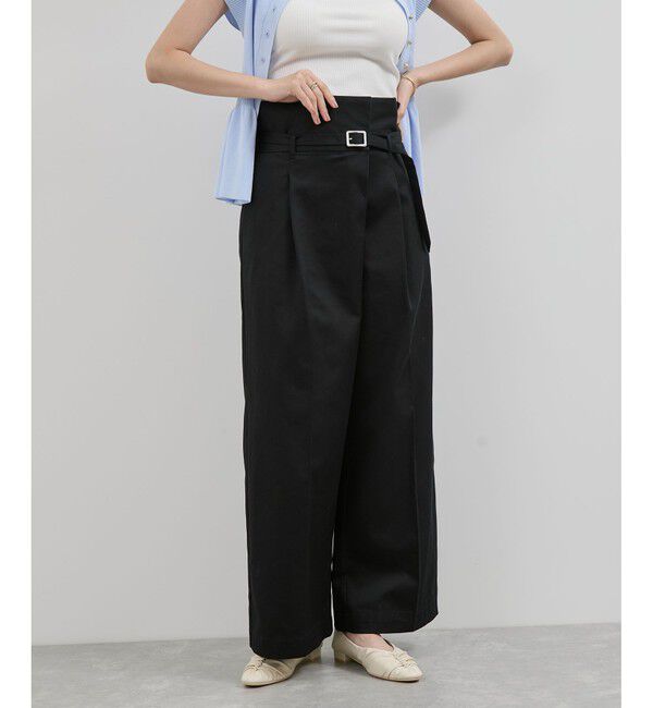 VIS「【洗える】2WAYラップデザインパンツ」|チノ|