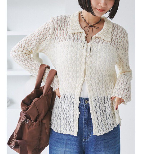 VIS「レースポロ襟カーディガン」|カーディガン|キナリ(16)