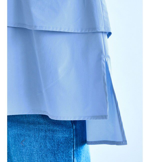 VIS「裾ティアードオーバーシャツ/UVケア・イージーケア」|シャツ・ブラウス|