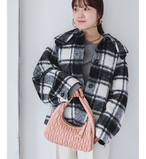 VIS「【2WAY】ねじりハンドルキルティングバッグ」|ハンドバッグ|