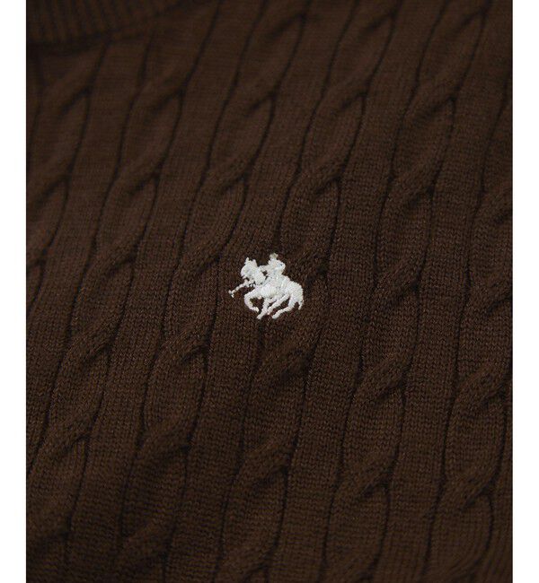 VIS「【POLO BCS】VIS別注ミニケーブルノーカラーニットカーディガン」|カーディガン|