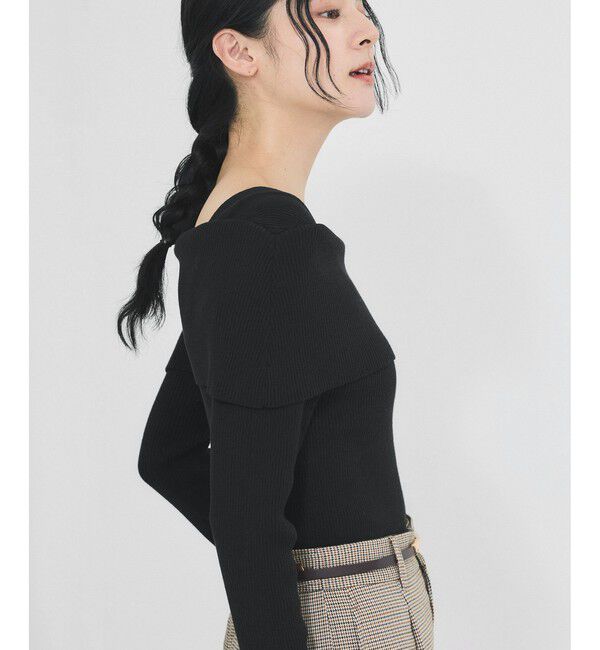 VIS「オフショルダーモチモチリブニット」|ニット・セーター|