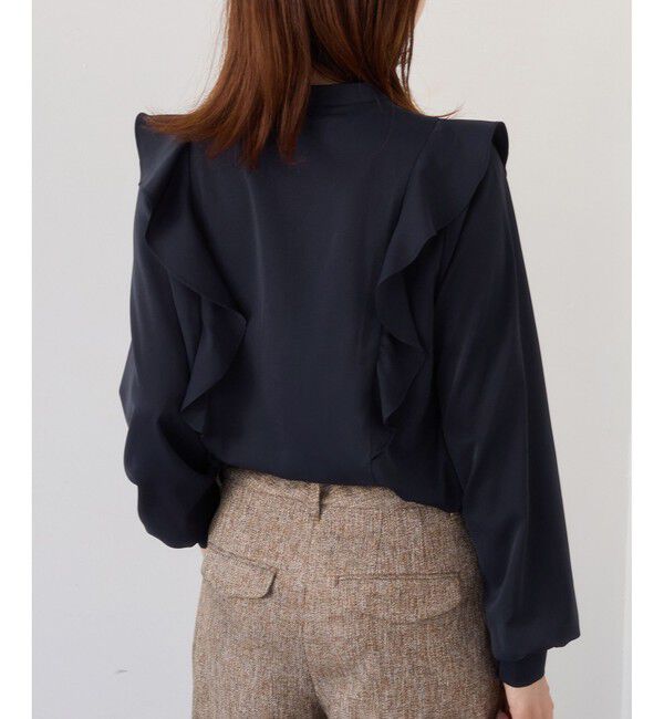 VIS「【WEB限定】スキッパーフリルデザインブラウス」|シャツ・ブラウス|