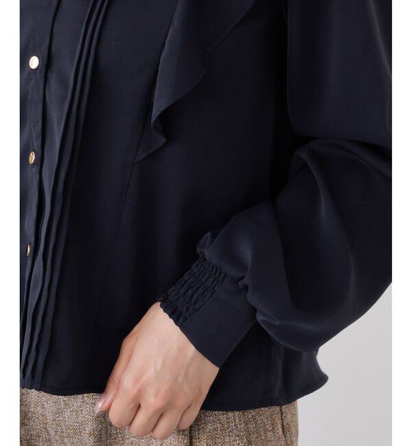 VIS「【WEB限定】スキッパーフリルデザインブラウス」|シャツ・ブラウス|