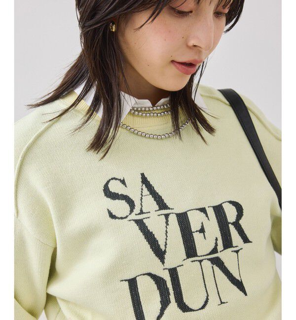 VIS「スウェットライクジャガードロゴニット」|ニット・セーター|